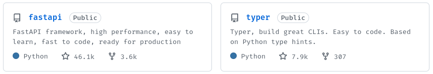 FastAPI and Typer by Tiangolo